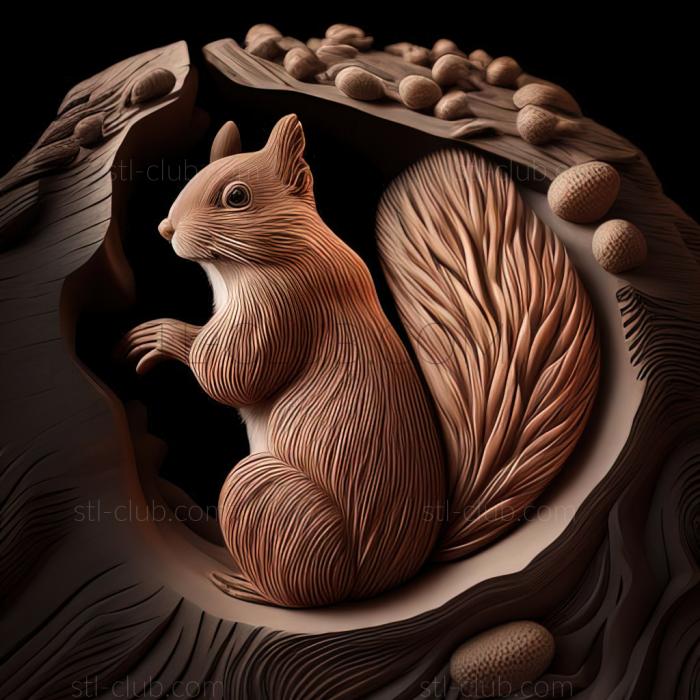 3D model st squirrel (STL)